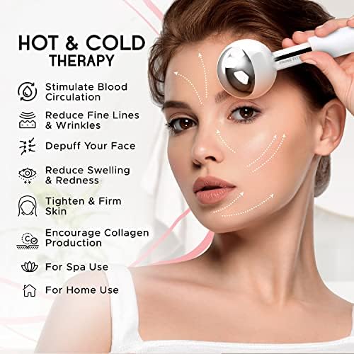 Ice Globes for Facials | Unbreakable Steel Cooling Roller | Cryo Sticks for Face | Massager for Face Neck & Eyes | Skin Care for Dark Circles, Puffiness, Wrinkles, Collagen Production (White) - Image 4