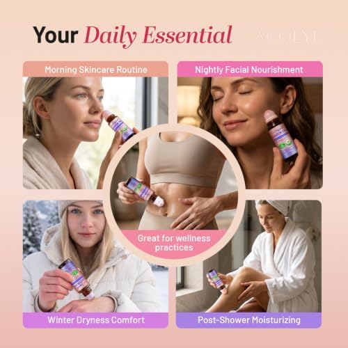 Castor Oil Rose Quartz Roller Ball: 100% Pure Organic Cold Pressed Serum, Natural Crystal Face Roller for Fine Lines, Wrinkles & Puffiness, Thicker Lashes & Brows, Self Care Gift for Women 35+ 1.7oz - Image 6