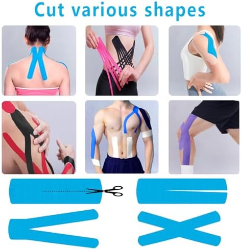 SOON GO Kinesiology Tape Pro 2 Rolls, 2 Inch High Elasticity Sports Tape Therapeutic Pain Relief–Physio Tape for Muscle Recovery & Joint Support, Waterproof & Hypoallergenic & Breathable–Blue - Image 3