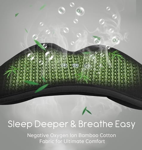 Sleep Mask with Headphones Bluetooth 5.4, TOPOINT 3D Eye Mask Blackout with Soft Bamboo Cotton for Side Sleepers Women Men, Sleep Headphones Earphones HD Speaker Microphone for Travel Meditation Gift - Image 6