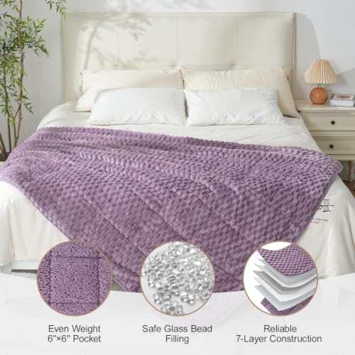 Cottonblue Weighted Blanket for Adult Twin Size 15 lbs 48"x72", Soft Fleece - Image 4