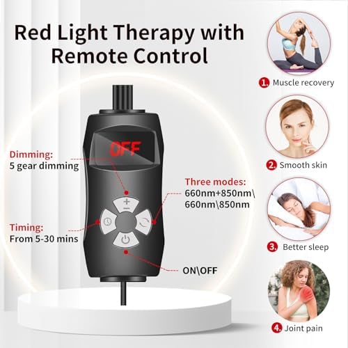 Red Light Therapy for Body Face with Stand,Infrared Light Therapy Lamp,660nm Red Light and Near Infrared 850nm for Back Pain & Muscle Recovery(Panel Large) - Image 5