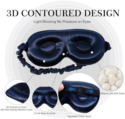 ZIMASILK Adjustable 22 Momme 100% Pure Mulberry Silk Sleep Mask - Image 2