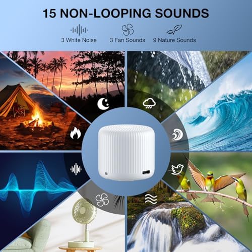 LEICEX Portable Sound Machine + Travel Case, Mini White Noise Machine for Sleeping & Travel Case - Image 4