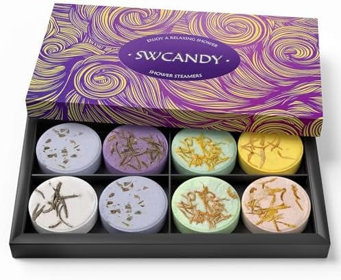 SWCANDY Shower Steamers Aromatherapy Gifts for Women 8 Pcs Shower Home Spa by SWCANDY