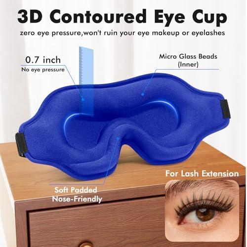 3D Blackout Weighted Eye Mask for Sleep, Eye Cover for Men Women - Image 4