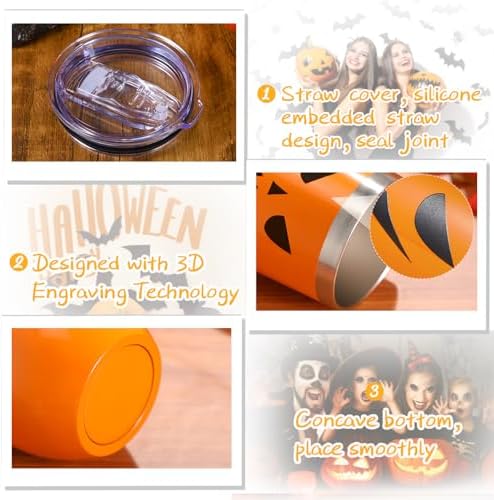 Geiserailie Halloween Gifts for Women Pumpkin Boo Basket Stuffer Adult Girl - Image 6