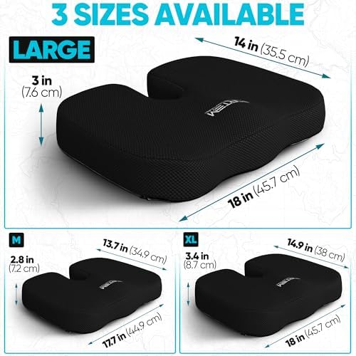 FORTEM Seat Cushion & Lumbar Support for Office Chair, Wheelchair, Car - Image 2