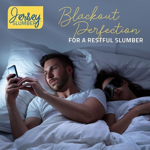 Jersey Slumber 100% Silk Sleep Mask for Women Men Side Sleeper - Light Blocking Eye Mask for Sleeping, Zero Pressure Soft Blindfold, Adjustable Strap, Silk Eye Cover for Travel Nap - Black - Image 5