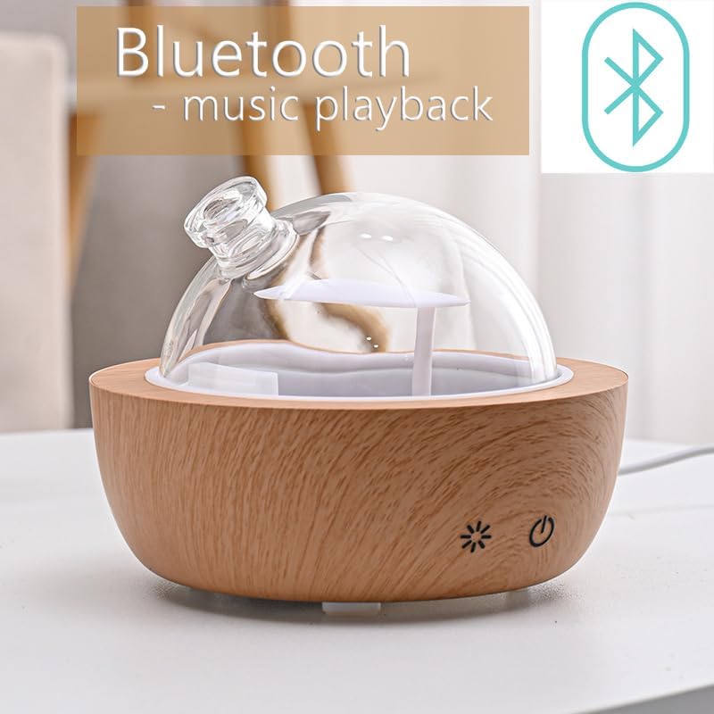 200ml Glass Essential Oil Diffusers for Home, with Music Player - Image 3