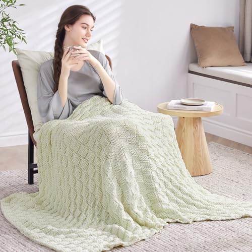 Knitted Weighted Blanket for Adult, No Beads Heavy Blanket 50"x60" 7lbs - Image 7
