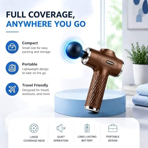 Massage Gun with Wide-Coverage Head, Comfortable Massage for Home & Travel - Image 4