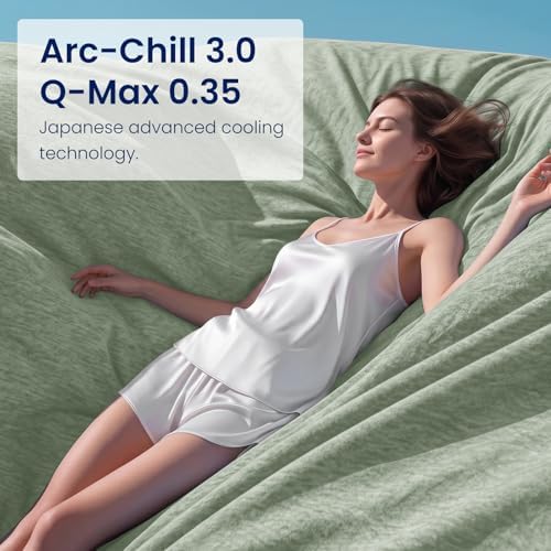 Topcee Cooling Blanket (90"x90"Queen Size) for Night Sweats Absorbs Heat to Keep Adults Cool on Warm Nights, Q-Max 0.5 Cooling Blankets for Hot Sleepers, Ultra-Cool Lightweight Blanket for Bed | Absorbs Heat Cold Summer Blanket for Night Sweats & Menop... - Image 7