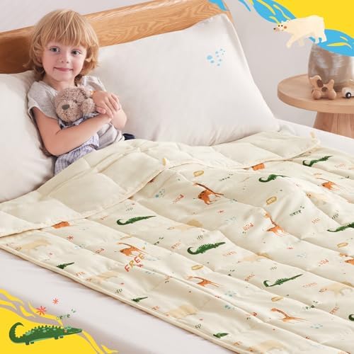 anfie Weighted Blanket (36"x48" 5lbs) Weighted Blanket Cooling Blanket for Resting,Throw Size Breathable Blanket with Premium Glass Bead(Beige Animal) - Image 3