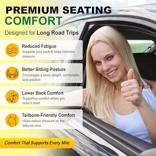 kingphenix 5-Piece Car Seat Cushion Set with Back Support - Image 2