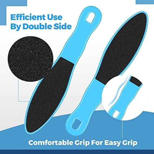 Minatee 100 Pcs Pedicure Foot File Double Sided Foot Sander Scraper, Blue - Image 3