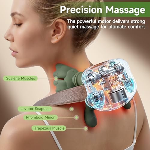 Neck Massager with Heat, Neck Massager for Pain Relief Deep Tissue - Image 4