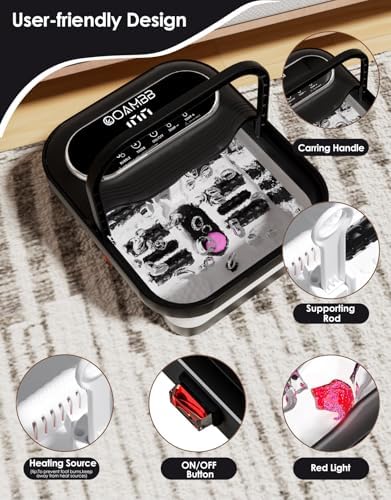 OOAMBB Collapsible Foot Spa with Heat, Bubble, Temp Control, Black - Image 5