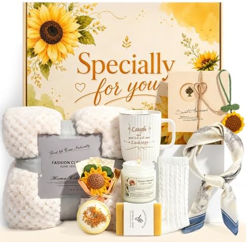 Spa Gift Baskets for Women, 10-Piece Relaxing Self Care Set, Birthday Gift by Unknown