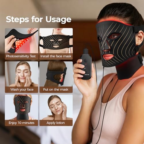 Red Light Therapy for Face,LED Face Mask Light Therapy with Neck Device - Image 6
