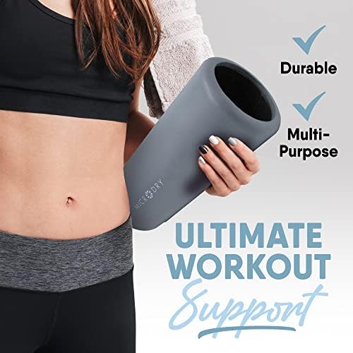 MICRODRY Deluxe Fitness Foam Back Roller for Muscle Relief, Roller for Yoga, Stretching, Deep Tissue Firm Massage & Trigger Point Release, Exercise Workout at Home or Gym, 13x5.3, Light Grey - Image 3