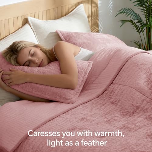 BEDELITE Velvet Quilt Set King Size, Luxury Velvet Comforter Bedding - Image 4