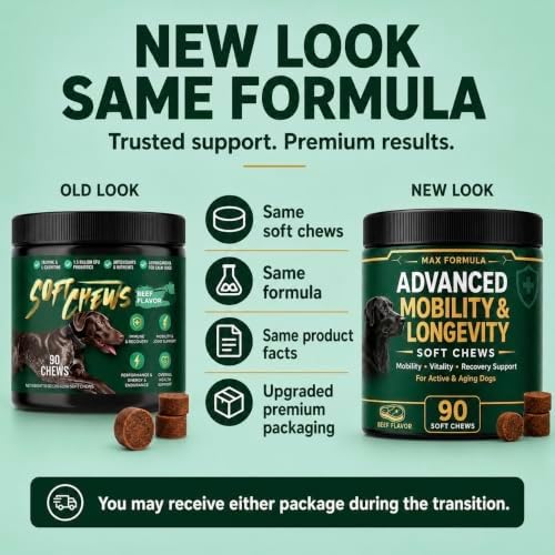 Dog Mobility & Longevity Supplement | Glucosamine | Taurine | L-Carnitine - Image 2