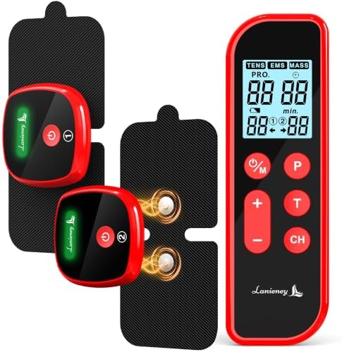 3-in-1 Portable Wireless EMS & Tens Unit Muscle Stimulator for Pain Relief by Lanieney