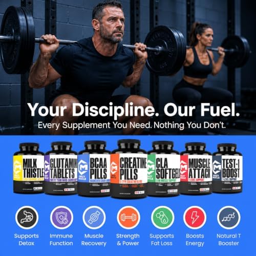 Crazy Muscle BCAA Pills Branched Chain Amino Acids Essential Supplement for Workout Support Pre Post Training Fitness Support for Men and Women 2:1:1 Ratio 120 Tablets 40 Servings. - Image 6