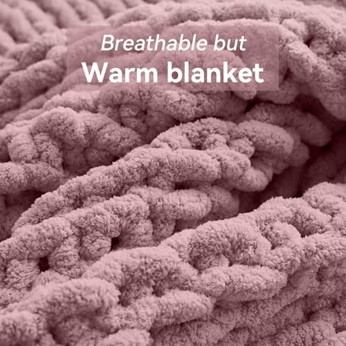 Negwoo Chunky Knit Throw Blanket, Knitted Throw Chenille Yarn, 40"*50" - Image 4