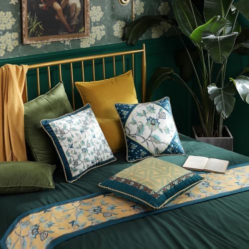 patdrea Designer French Velvet Couch Throw Pillow Cover,18"x18"-NoahD - Image 2