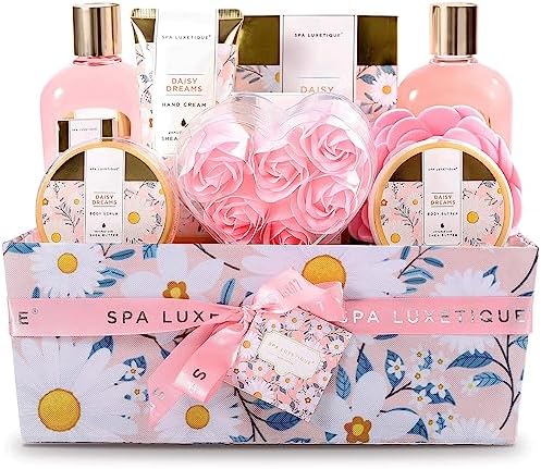 Spa Gift Baskets for Women, Spa Luxetique Bath Gift Set, 12pcs Relaxing Home Spa Kit for Women with Shower Gel, Bath Salt, Essential oil, Body Lotion, Hand Cream, Christmas Gifts for Mom by spaluxetique
