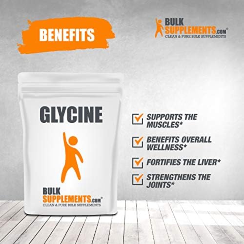BulkSupplements.com Glycine Powder - Glycine Supplements, Amino Acid Supplement - Unflavored & Gluten Free, 3g per Serving, 1kg (2.2 lbs) (Pack of 1) - Image 3