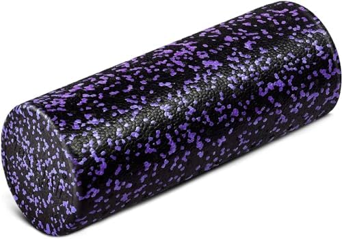 Yes4All High-Density EPP Round Back Roller Foam, Exercise Foam Roller for Yoga, & Pilates, Multiple Sizes and Colours, Purple Speckled - 18 inches by Unknown