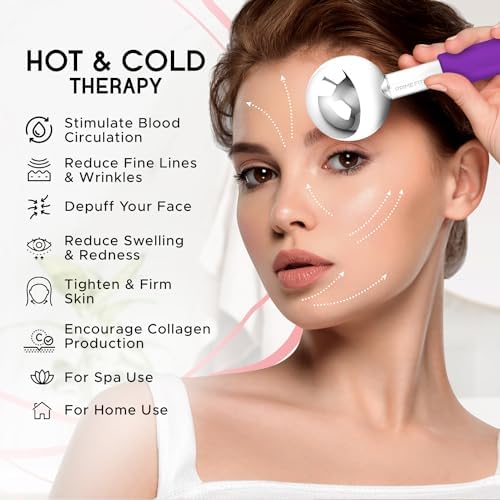 Ice Globes for Facials, Unbreakable Steel Cooling Roller, Cryo Sticks for Face, Massager for Face, Neck & Eyes, Skin Care for Dark Circles, Puffiness, Wrinkles, Collagen Production (Purple) - Image 4