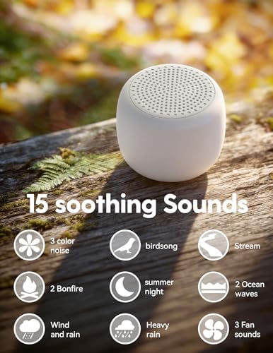 Babelio Pocket Mini Portable White Noise Machine for Travel, 15 Sounds - Image 2
