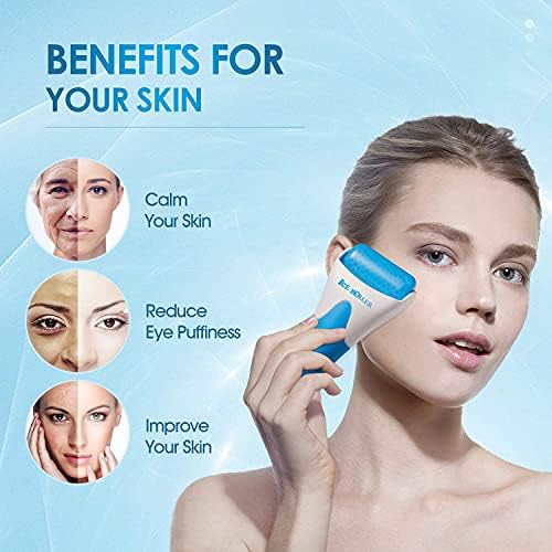 AECW (Jade Roller + Ice Roller) 2 in 1 Ice Roller for Face & Eye Puffiness Relief and Jade Roller for Face Eyes Body Neck Facial Massage Tool Roller - Image 3