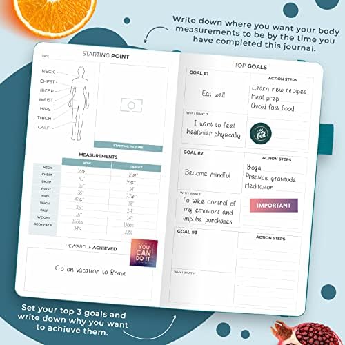 Clever Fox Wellness Planner & Food Journal Small Aquamarine - Image 3