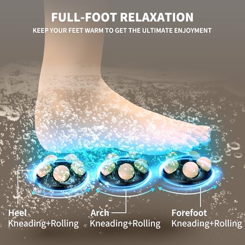 Collapsible Foot Spa Bath with Heat and Massage, Motorized Shiatsu Foot Massager Tub for Plantar Fasciitis & Stress Relief, Temp Control, Bubbles, Remote, Pedicure Spa at Home - Image 5