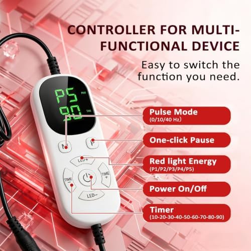 24" x 12" Red Light Therapy Mat for Body Pain Relief, 660nm & 850nm - Image 4