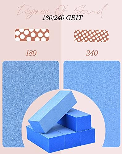 Maryton Nail Buffer Blocks, Fine 180/240 Grit for Natural Nails, 5 PCS - Image 2