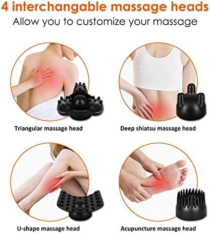 Snailax Cordless Handheld Back Massager - Rechargeable Percussion Massage with Heat, Deep Tissue Massager for Whole Body - Image 5