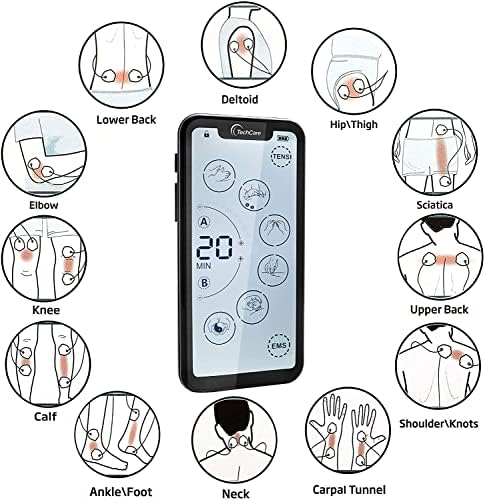Tens Unit Muscle Stimulator Massager 24 Modes Touch Screen Pain Reliever Set with Massager Belt+Reflexology Slippers Sciatica Back Shoulder Pain Relief Combo Set - Image 4