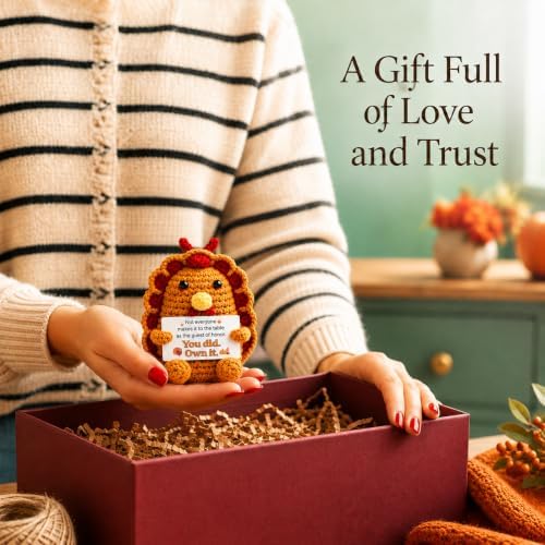 Thanksgiving Gifts Crochet Turkey Positive Emotional Support Fall Decor - Image 5