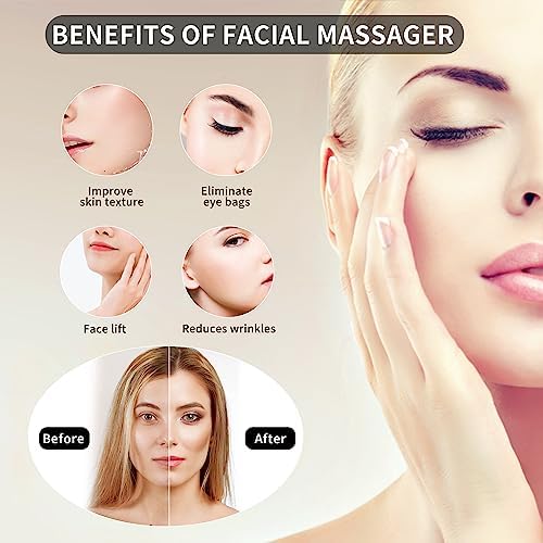 Facial Mini Massage Ball, Handhold Portable Powerful Multifunctional Massage Tool, Quiet Waterproof USB Rechargeable Vibrating Travel Pocket Face Eye Finger Joint and Neck Jaw Massager - Black - Image 3
