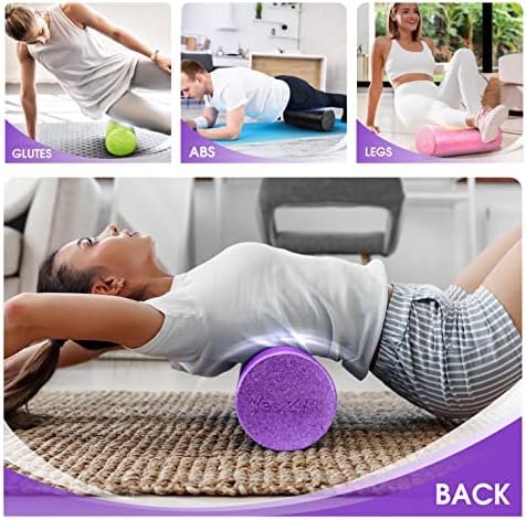 Yes4All High-Density EPP Round Back Roller Foam, Exercise Foam Roller for Yoga, & Pilates, Multiple Sizes and Colours, Purple - 24 inches - Image 5