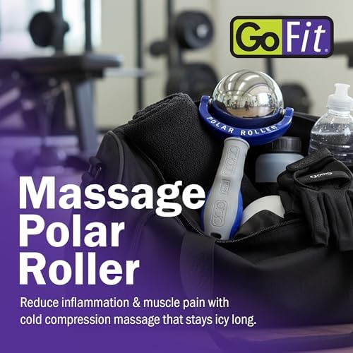 GoFit Polar Roller Cold Compression Therapy Blue 9.8 x 4.8 x 2.8, Massage Polar Roller - Image 2