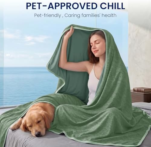 Topcee Cooling Blanket for Night Sweats Absorbs Heat to Keep Adults, Children Cool on Warm Nights, Q-Max 0.5 Cooling Blankets for Hot Sleepers, Ultra-Cool Lightweight Sofa Throw Blanket (50"x70") - Image 3