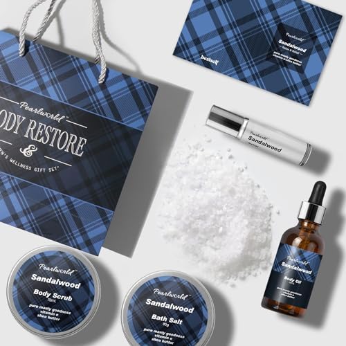 PEARLWORLD Bath Set with Ocean Scented Spa Gifts for Men, Christmas Birthday Self Skin Care Set for Men, Spa Gift Baskets for Him, 12Pcs Men's Spa Kit Gifts for Bath Spa - Image 2