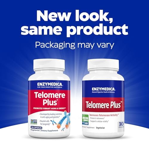 Enzymedica Telomere Plus - Telomerase Activity Support Supplement - 30 Caps - Image 2
